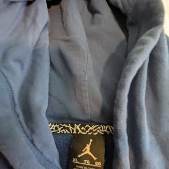 Air Jordan 6 Low “Insignia Blue” x Jordan Flight Brushed Pullover Hoodie Size me - Picture 4 of 6